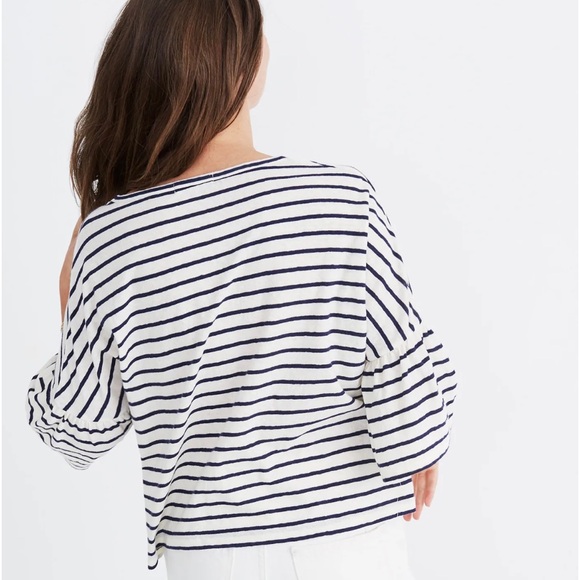 Madewell Flare Sleeve Stripe Tee - Picture 3 of 11